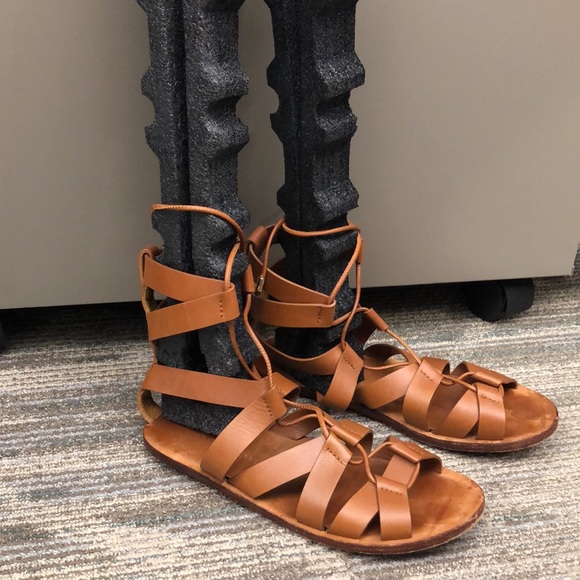 Ralph Lauren Polo Jackie Gladiator Tie up Sandals - Picture 2 of 11